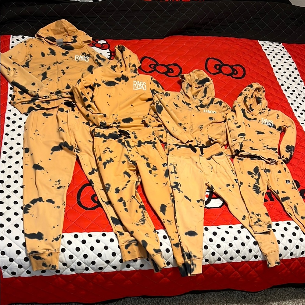 RAGS Kids Matching Sets in Orange and Black